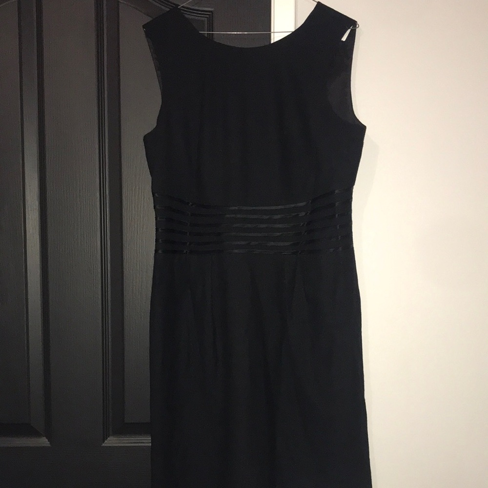 Banana Republic Classic Black Wool Shift Dress